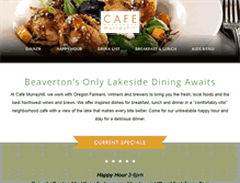 Tablet Screenshot of cafemurrayhill.com